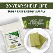 Emergency Food Ration Bars, Crops Flavor Survival Energy bar Supply for Outdoor Camping Emergency Snowstorm Earthquake Disaster Preparedness Kit with 20 years Long Self Life, 120g/bar